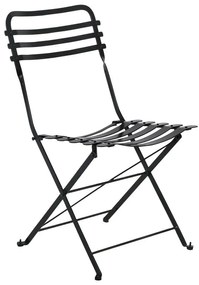 Ε517,7 ΖΑΠΠΕΙΟΥ Καρέκλα Μέταλλο Βαφή Μαύρο  45x56x84cm Καρέκλα Πτυσσόμενη, , 1 Τεμάχιο