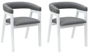 vidaXL Καρέκλες φαγητού 2 pcs Λευκό 54 x 57 x 73 εκ