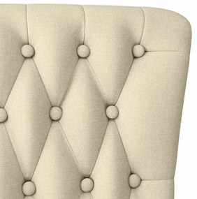 vidaXL Καναπέ με κουβέρτα Κρεμ 56,5 x 70 x 110 εκ ύφασμα
