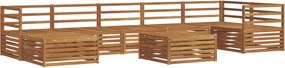 vidaXL Σειρά Καναπέ Εξωτερικού 8 pcs Φυσικό