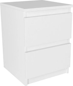 Κομοδίνο Breve Megapap χρώμα λευκό 39,8x41,8x55εκ.