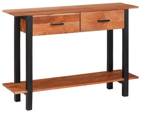 Τραπέζι κονσόλας Καφέ 110 x 30 x 75 εκ. Μασίφ ξύλο ακακίας