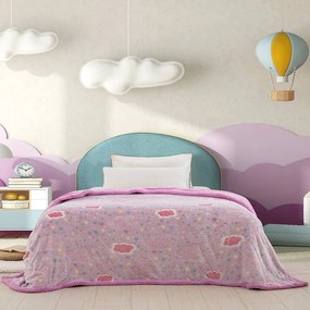 Κουβέρτα Παιδική Luminous Doodle Pink Palamaiki Μονό 160x220cm Flannel