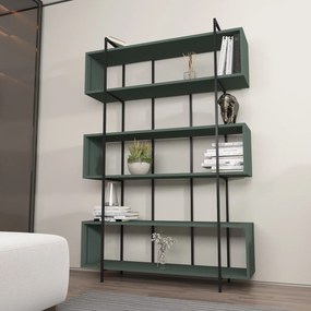 Βιβλιοθήκη Πράσινο / Μαύρο CLEOZO 120x29.6x180