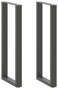 vidaXL Πόδια Τραπεζιού Μπαρ σε Σχήμα U, 2 τεμ. Ανθρακί 40x (110-111) εκ. Ατσάλι