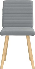 vidaXL Καρέκλες Τραπεζαρίας 2 τεμ Ανοιχτό Γκρι Υφασμάτινες