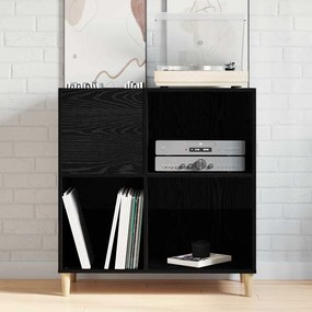 vidaXL Ντουλάπα Δίσκων Μαύρο Δρυς 84,5x38x89 εκ Επεξεργασμένο Ξύλο