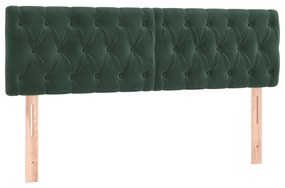 ΚΡΕΒΑΤΙ BOXSPRING ΜΕ ΣΤΡΩΜΑ ΣΚΟΥΡΟ ΠΡΑΣΙΝΟ 140X200ΕΚ. ΒΕΛΟΥΔΙΝΟ 3141488