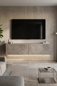 Stewehome Μοντέρνα επιτοίχια τηλεοπτική βάση από σανίδα μελαμίνης 120x32x30 cm