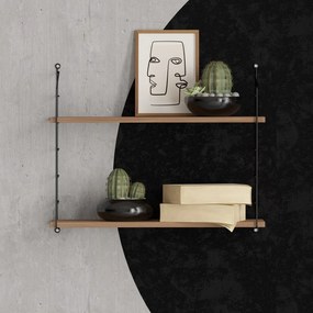 Wall Shelf Armoni 2'li - Walnut Walnut