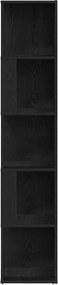 vidaXL Γωνιακά ράφια 33 x 33 x 164,5 cm Επεξεργασμένο Ξύλο Μαύρη Οξυά