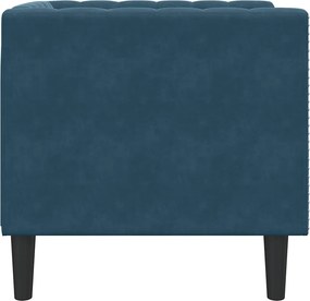 vidaXL Πολυθρόνα Chesterfield Μπλε Βελούδινη