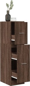vidaXL Συρταριέρα Γενικής Χρήσης Καφέ Δρυς 30x41x118 εκ. Επεξ. Ξύλο