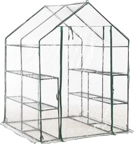 vidaXL Θερμοκήπιο με 8 Ράφια 143 x 143 x 195 εκ.