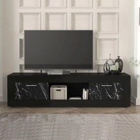 Έπιπλο τηλεόρασης Davin μαύρο εφέ μαρμάρου 180x40x47εκ