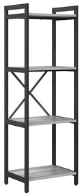 vidaXL Βιβλιοθήκη Γκρι sonoma 40 x 30 x 118 εκ Επεξεργασμένο ξύλο