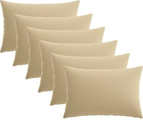 vidaXL Κάλυμμα Μαξιλαριού 6 pcs HEERLEN Μπεζ 30 x 50 cm Πολυεστέρας
