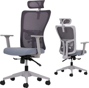 Office Chair Set (2 Pieces) Lumbar 126 - Grey Grey