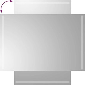 vidaXL Καθρέφτης Μπάνιου με LED 60x90 εκ.