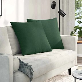 vidaXL Μαξιλάρι Καναπέ 2 pcs Σκούρο Πράσινο 60 x 60 cm