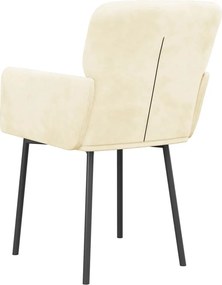 vidaXL Καρέκλες Τραπεζαρίας 2 τεμ. Κρεμ Βελούδινες