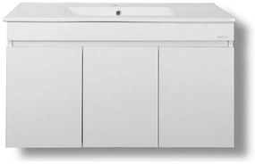 Πάγκος OMEGA WHITE 120 3BOM120GLN 120x46x60, Νιπτήρα 120x46 με μια γούρνα  3BOM120GLN