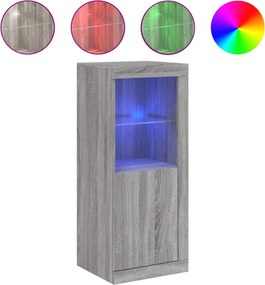 vidaXL Μπουφές με LED Γκρι Sonoma 41 x 37 x 100 εκ.