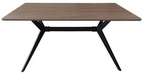 Τραπέζι Ezali mdf καρυδί με μαύρα μεταλλικά πόδια 140x80x75εκ 140x80x75 εκ.