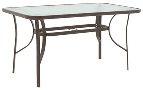 Τραπέζι Ensure μέταλλο καφέ-γυαλί tempered 120x70x70εκ Υλικό: METAL D: 24MM - GLASS 130-000078