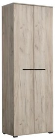 Hallway Cabinet Lorca Grey Oak - Black 67x40x195 cm