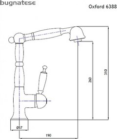 Bugnatese Oxford 6388 Bronze - Μπαταρία Κουζίνας με Ντους