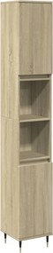 vidaXL Ντουλάπι Μπάνιου Sonoma Δρυς 30x30x190 εκ. Επεξεργασμένο Ξύλο