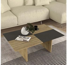 Τραπεζάκι Σαλονιού Venita Sapphire Oak-Ανθρακί 90x60x33,8 GP042-0238,1 Megapap-GP042-0238,1-Ανθρακί GP042-0238,1