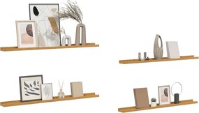 vidaXL Ράφι Τοίχου Επιτοίχιο 4 pcs Μπεζ 100 x 9 x 3 cm