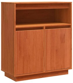 vidaXL Πλαϊνό γραφείο Καφέ κεριού 70 x 34 x 80 εκ Μασίφ ξύλο πεύκου