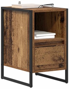 vidaXL Κομοδίνο 2 pcs Παλιό Ξύλο 39,5 x 30 x 50 εκ Επεξεργασμένο ξύλο