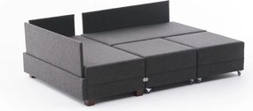 Corner Sofa-Bed Fly Left - Anthracite Anthracite