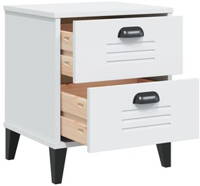 vidaXL Κομοδίνο VIKEN Λευκό από Επεξεργασμένο Ξύλο