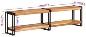 vidaXL Έπιπλο Τηλεόρασης 160 x 30 x 40 εκ. από Μασίφ Ξύλο Ακακίας