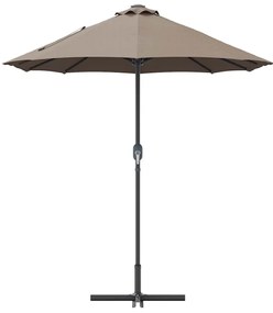 vidaXL Ομπρέλα Κήπου Taupe 370 x 197 x 239 εκ