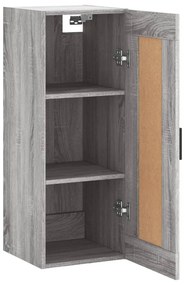 vidaXL Ντουλάπι Τοίχου Γκρι Sonoma 34,5 x 34 x 90 εκ. Επεξεργ. Ξύλο