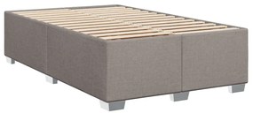 vidaXL Κρεβάτι Boxspring με Στρώμα Taupe 120x190 εκ. Υφασμάτινο