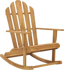 vidaXL Κουνιστή Πολυθρόνα Adirondack από Μασίφ Ξύλο Teak