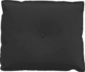 vidaXL Μαξιλάρι Πλάτης Μαύρο 60 x 50 cm Ύφασμα Μικροΐνας