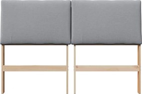 vidaXL Ταπετσαρισμένο κεφαλάρι Ανοιχτό γκρι 160 cm