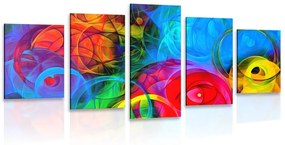 5 μέρη εικόνα astraction γεμάτη χρώματα - 100x50
