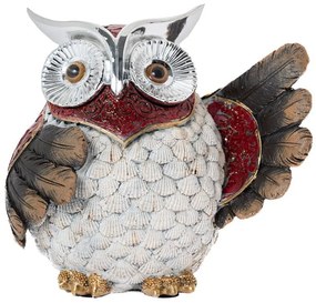 Διακοσμητική Κουκουβάγια 84747 16x11x16cm Brown-Grey Πολυρεσίνη