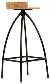 vidaXL Σκαμπό Μπαρ 2 τεμ. από Μασίφ Ξύλο Μάνγκο