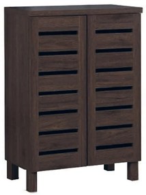 Παπουτσοθήκη Μελαμίνης Με 2 Πόρτες Ανοιγόμενες Σε Wenge Χρώμα