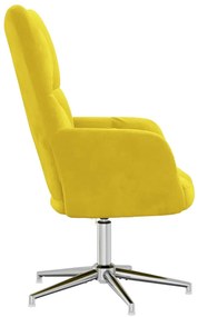 vidaXL Πολυθρόνα Relax Κίτρινο Μουσταρδί Βελούδινη